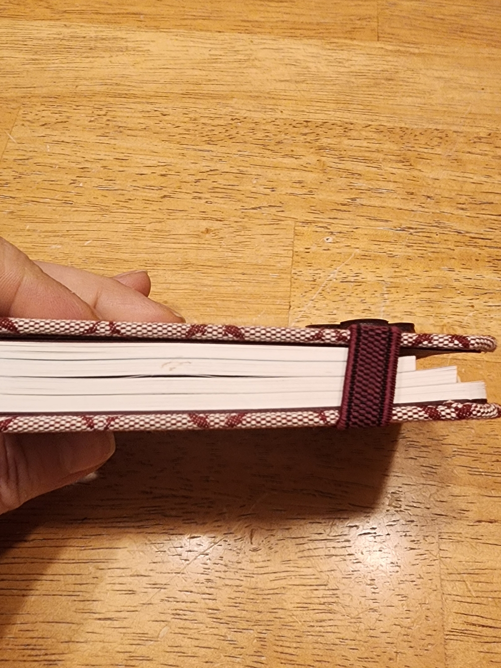 Louis Vuitton Monogram Mini Lin PM notebook in cherry red and Floral Accent - Picture 5 of 11